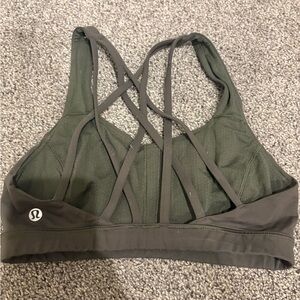 lululemon athletica Dark Green Strappy Sports Bra